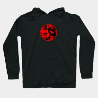 Black and Red Guitar Bass Yin Yang Hoodie